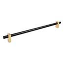 Jeffrey Alexander [478-18MBBG] Die Cast Zinc Appliance/Door Pull Handle - Larkin 2 Series - Matte Black &amp; Brushed Gold Finish - 18&quot; C/C - 21 3/16&quot; L