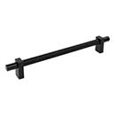 Jeffrey Alexander [598-18MB] Steel Appliance Pull Handle - Larkin 3 Series - Matte Black Finish - 18&quot; C/C - 20 3/8&quot; L