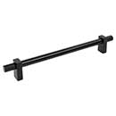 Jeffrey Alexander [698-12MB] Steel Appliance Pull Handle - Larkin 4 Series - Matte Black Finish - 12" C/C - 15 3/16" L