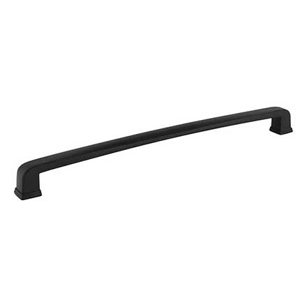 Jeffrey Alexander [1092-12MB] Die Cast Zinc Appliance/Door Pull Handle - Milan 1 Series - Matte Black Finish - 12&quot; C/C - 12 13/16&quot; L