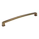 Jeffrey Alexander [1092-12AEM] Die Cast Zinc Appliance/Door Pull Handle - Milan 1 Series - Lightly Distressed Antique Brass Finish - 12" C/C - 12 13/16" L