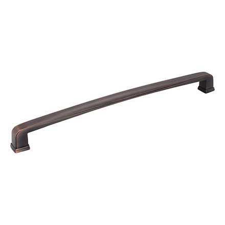 Jeffrey Alexander [1092-12DBAC] Die Cast Zinc Appliance/Door Pull Handle - Milan 1 Series - Brushed Oil Rubbed Bronze Finish - 12&quot; C/C - 12 13/16&quot; L