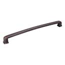 Jeffrey Alexander [1092-12DBAC] Die Cast Zinc Appliance/Door Pull Handle - Milan 1 Series - Brushed Oil Rubbed Bronze Finish - 12" C/C - 12 13/16" L