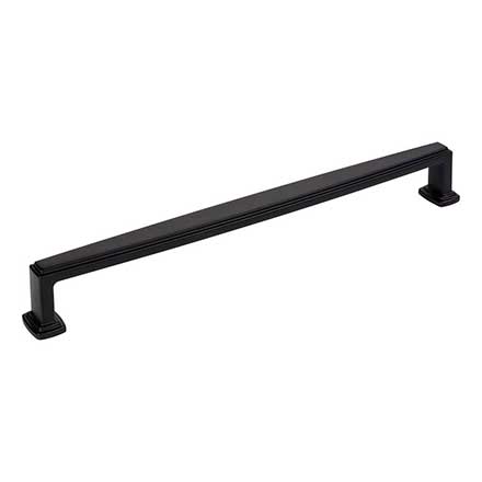 Jeffrey Alexander [171-12MB] Die Cast Zinc Appliance/Door Pull Handle - Richard Series - Matte Black Finish - 12&quot; C/C - 12 13/16&quot; L