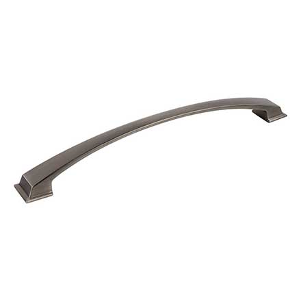 Jeffrey Alexander [944-12BNBDL] Die Cast Zinc Appliance/Door Pull Handle - Roman Series - Brushed Pewter Finish - 12&quot; C/C - 13 5/8&quot; L
