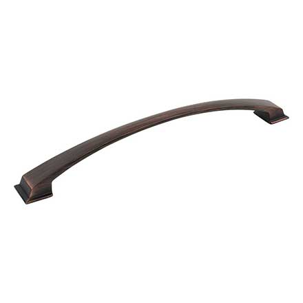 Jeffrey Alexander [944-12DBAC] Die Cast Zinc Appliance/Door Pull Handle - Roman Series - Brushed Oil Rubbed Bronze Finish - 12&quot; C/C - 13 5/8&quot; L