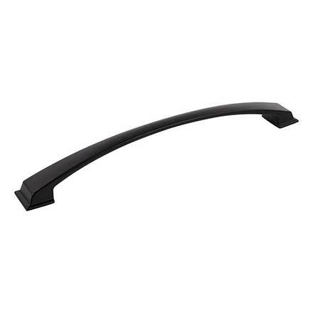 Jeffrey Alexander [944-12MB] Die Cast Zinc Appliance/Door Pull Handle - Roman Series - Matte Black Finish - 12" C/C - 13 5/8" L