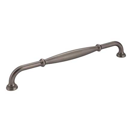 Jeffrey Alexander [658-12BNBDL] Die Cast Zinc Appliance/Door Pull Handle - Tiffany Series - Brushed Pewter Finish - 12&quot; C/C - 13&quot; L