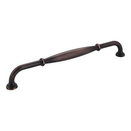 Jeffrey Alexander [658-12DBAC] Die Cast Zinc Appliance/Door Pull Handle - Tiffany Series - Brushed Oil Rubbed Bronze Finish - 12&quot; C/C - 13&quot; L