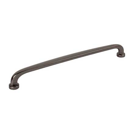 Jeffrey Alexander [410-12BNBDL] Die Cast Zinc Appliance/Door Pull Handle - Weser Series - Brushed Pewter Finish - 12" C/C - 12 7/8" L
