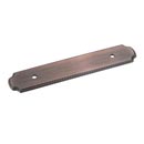 Jeffrey Alexander [B812-96R-DBAC] Die Cast Zinc Cabinet Pull Backplate - Rope Edge - Brushed Oil Rubbed Bronze Finish - 96mm C/C - 6" L