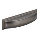 Jeffrey Alexander [436-96BNBDL] Die Cast Zinc Cabinet Cup Pull - Annadale Series - Brushed Pewter Finish - 96mm Centers - 5&quot; L