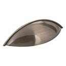 Jeffrey Alexander [8236AB] Die Cast Zinc Cabinet Cup Pull - Bordeaux Series - Brushed Antique Brass Finish - 96mm Centers - 5&quot; L