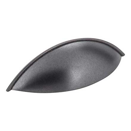 Jeffrey Alexander [8236DACM] Die Cast Zinc Cabinet Cup Pull - Bordeaux Series - Gun Metal Finish - 96mm Centers - 5" L