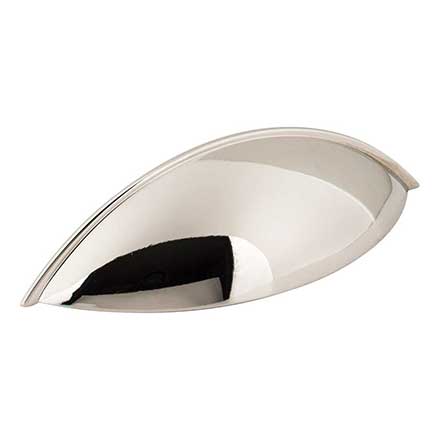 Jeffrey Alexander [8236NI] Die Cast Zinc Cabinet Cup Pull - Bordeaux Series - Polished Nickel Finish - 96mm Centers - 5" L
