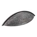 Jeffrey Alexander [8236SIM] Die Cast Zinc Cabinet Cup Pull - Bordeaux Series - Distressed Antique Silver Finish - 96mm Centers - 5" L