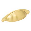 Jeffrey Alexander [8233BG] Die Cast Zinc Cabinet Cup Pull - Lyon Series - Brushed Gold Finish - 3&quot; Centers - 4 15/16&quot; L