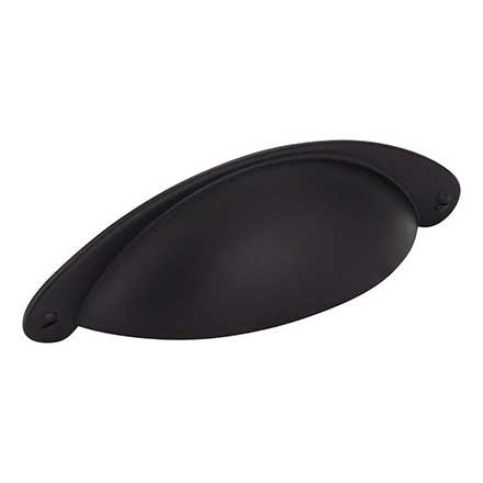 Jeffrey Alexander [8233BLK] Die Cast Zinc Cabinet Cup Pull - Lyon Series - Matte Black Finish - 3" Centers - 4 15/16" L
