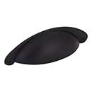 Jeffrey Alexander [8233BLK] Die Cast Zinc Cabinet Cup Pull - Lyon Series - Matte Black Finish - 3&quot; Centers - 4 15/16&quot; L