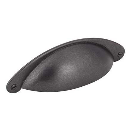Jeffrey Alexander [8233DACM] Die Cast Zinc Cabinet Cup Pull - Lyon Series - Gun Metal Finish - 3" Centers - 4 15/16" L