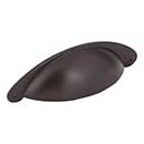 Jeffrey Alexander [8233ORB] Die Cast Zinc Cabinet Cup Pull - Lyon Series - Dark Bronze Finish - 3&quot; Centers - 4 15/16&quot; L