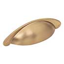 Jeffrey Alexander [8233SBZ] Die Cast Zinc Cabinet Cup Pull - Lyon Series - Satin Bronze Finish - 3&quot; C/C - 4 15/16&quot; L