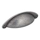 Jeffrey Alexander [8233SIM] Die Cast Zinc Cabinet Cup Pull - Lyon Series - Distressed Antique Silver Finish - 3&quot; Centers - 4 15/16&quot; L