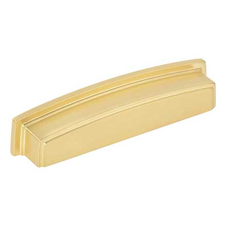 Jeffrey Alexander [141-128BG] Die Cast Zinc Cabinet Cup Pull - Renzo Series - Brushed Gold Finish - 128mm C/C - 5 7/8&quot; L