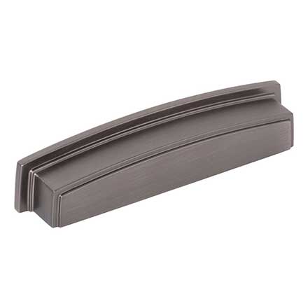 Jeffrey Alexander [141-128BNBDL] Die Cast Zinc Cabinet Cup Pull - Renzo Series - Brushed Pewter Finish - 128mm C/C - 5 7/8" L