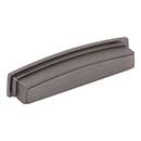 Jeffrey Alexander [141-128BNBDL] Die Cast Zinc Cabinet Cup Pull - Renzo Series - Brushed Pewter Finish - 128mm C/C - 5 7/8&quot; L