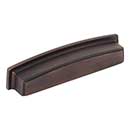 Jeffrey Alexander [141-128DBAC] Die Cast Zinc Cabinet Cup Pull - Renzo Series - Brushed Oil Rubbed Bronze Finish - 128mm C/C - 5 7/8&quot; L