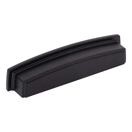Jeffrey Alexander [141-128MB] Die Cast Zinc Cabinet Cup Pull - Renzo Series - Matte Black Finish - 128mm C/C - 5 7/8&quot; L