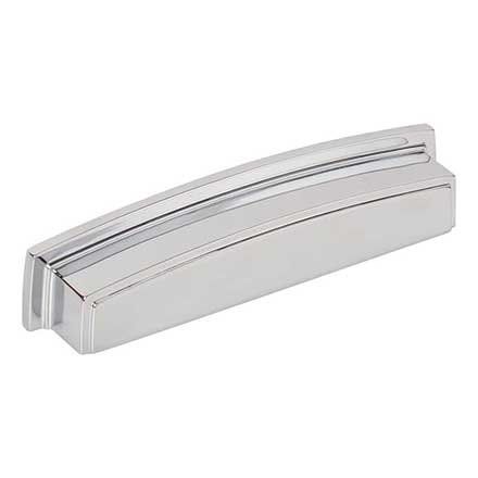 Jeffrey Alexander [141-128PC] Die Cast Zinc Cabinet Cup Pull - Renzo Series - Polished Chrome Finish - 128mm C/C - 5 7/8&quot; L