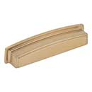 Jeffrey Alexander [141-128SBZ] Die Cast Zinc Cabinet Cup Pull - Renzo Series - Satin Bronze Finish - 128mm C/C - 5 7/8&quot; L