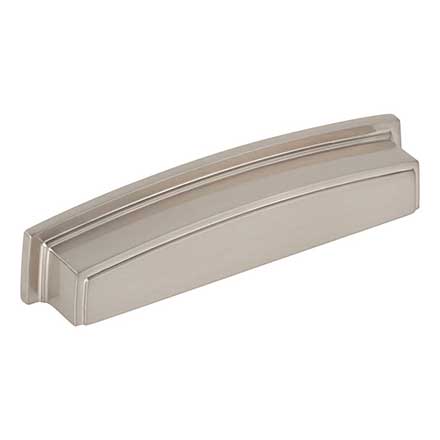 Jeffrey Alexander [141-128SN] Die Cast Zinc Cabinet Cup Pull - Renzo Series - Satin Nickel Finish - 128mm C/C - 5 7/8" L