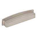 Jeffrey Alexander [141-128SN] Die Cast Zinc Cabinet Cup Pull - Renzo Series - Satin Nickel Finish - 128mm C/C - 5 7/8&quot; L