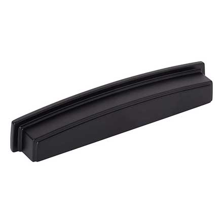 Jeffrey Alexander [141-160MB] Die Cast Zinc Cabinet Cup Pull - Renzo Series - Matte Black Finish - 160mm C/C - 7 1/8&quot; L