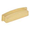 Jeffrey Alexander [141-96BG] Die Cast Zinc Cabinet Cup Pull - Renzo Series - Brushed Gold Finish - 96mm C/C - 4 5/8&quot; L