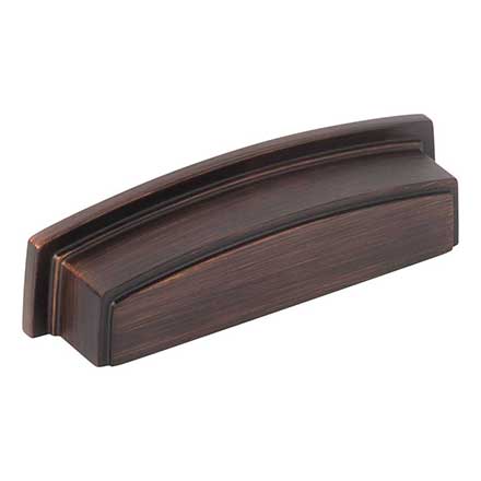 Jeffrey Alexander [141-96DBAC] Die Cast Zinc Cabinet Cup Pull - Renzo Series - Brushed Oil Rubbed Bronze Finish - 96mm C/C - 4 5/8" L