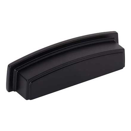 Jeffrey Alexander [141-96MB] Die Cast Zinc Cabinet Cup Pull - Renzo Series - Matte Black Finish - 96mm C/C - 4 5/8&quot; L