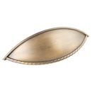 Jeffrey Alexander [8237ABSB] Die Cast Zinc Cabinet Cup Pull - Lenoir Series - Antique Brushed Satin Brass Finish - 96mm Centers - 5&quot; L