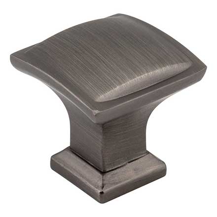 Jeffrey Alexander [435BNBDL] Die Cast Zinc Cabinet Knob - Annadale Series - Brushed Pewter Finish - 1 1/4&quot; Sq.