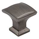 Jeffrey Alexander [435BNBDL] Die Cast Zinc Cabinet Knob - Annadale Series - Brushed Pewter Finish - 1 1/4&quot; Sq.