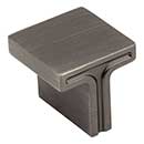 Jeffrey Alexander [867L-BNBDL] Die Cast Zinc Cabinet Knob - Anwick Series - Brushed Pewter Finish - 1 1/8&quot; Sq.