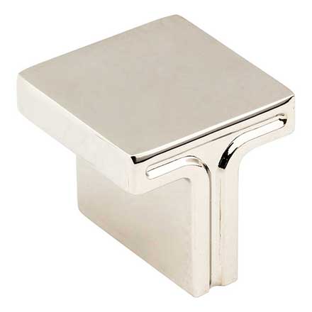 Jeffrey Alexander [867L-NI] Die Cast Zinc Cabinet Knob - Anwick Series - Polished Nickel Finish - 1 1/8" Sq.