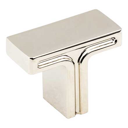 Jeffrey Alexander [867NI] Die Cast Zinc Cabinet T Knob - Anwick Series - Polished Nickel Finish - 1 3/8&quot; L
