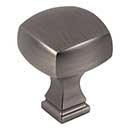 Jeffrey Alexander [278BNBDL] Die Cast Zinc Cabinet Knob - Audrey Series - Brushed Pewter Finish - 1 1/8" Sq.