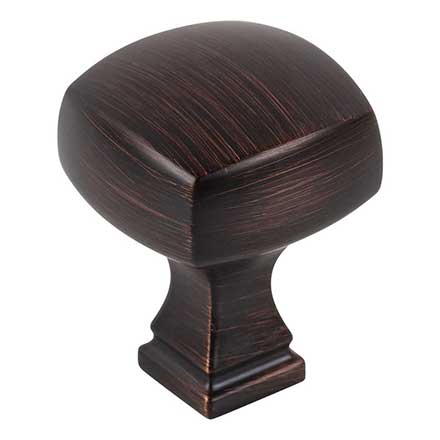 Jeffrey Alexander [278DBAC] Die Cast Zinc Cabinet Knob - Audrey Series - Brushed Oil Rubbed Bronze Finish - 1 1/8&quot; Sq.