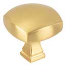 Jeffrey Alexander [278L-BG] Die Cast Zinc Cabinet Knob - Audrey Series - Brushed Gold Finish - 1 3/8" Sq.