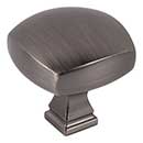 Jeffrey Alexander [278L-BNBDL] Die Cast Zinc Cabinet Knob - Audrey Series - Brushed Pewter Finish - 1 3/8" Sq.